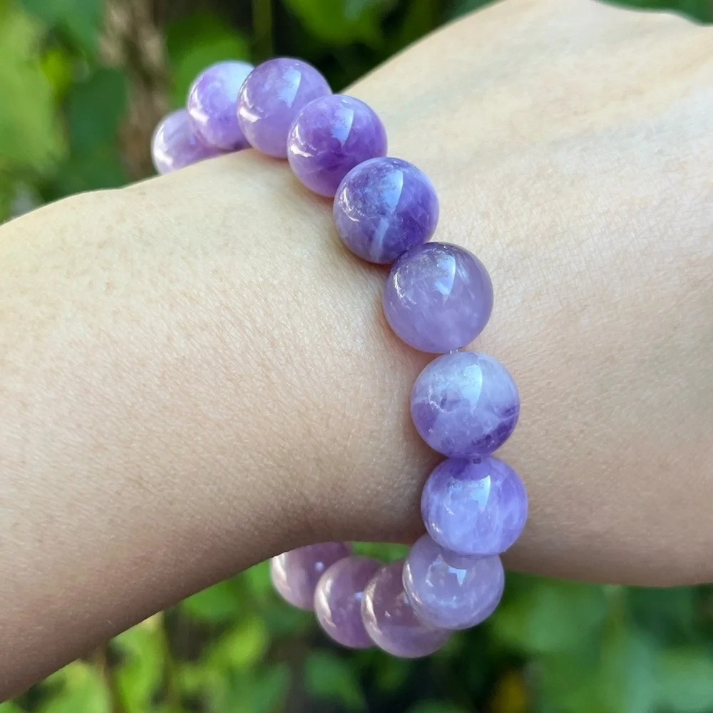 12mm stretchable‎ dream amethyst bracelet